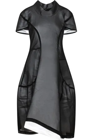 Comme des Garçons Sukienki, Kobieta, Czarny, S, Poliester, Poliestrowa Mini Sukienka