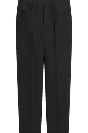 DRIES VAN NOTEN Spodnie, Mężczyzna, Czarny, L, Wełna, Czarne wełniane spodnie tailored