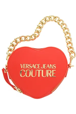 VERSACE Torebki, Kobieta, Czerwony, ONE SIZE, Serce Logo Lock Torba Magenta