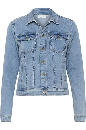 Kaffe Kurtki, Kobieta, Niebieski, 3XL, Denim, Kurtka Jeansyowa