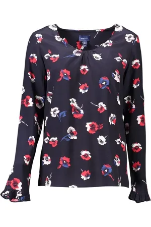 GANT Bluzki, Kobieta, Wielobarwność, L, Elegancki sweter z dekoltem w serek