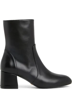 Stuart Weitzman Buty, Kobieta, Czarny, 37 EU, Skóra, Flareblock Zip Bootie