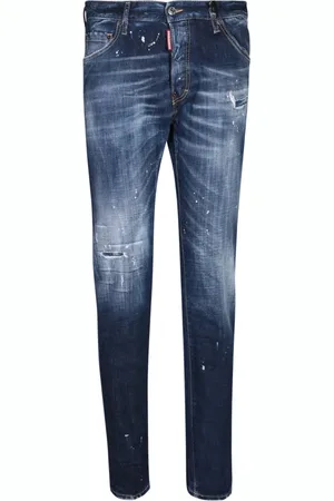 Dsquared2 Jeansy, Mężczyzna, Niebieski, S, Bawełna, Stylowe Niebieskie Jeansyy