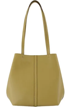 Vanessa Bruno Torebki, Kobieta, Zielony, ONE SIZE, Zielona Skórzana Torba Shopper Podwójne Zużycie
