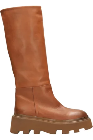 Elena Iachi Buty, Kobieta, brązowy, 36 EU, Skóra, Botki skórzane w stylu vintage