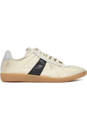Maison Margiela Buty, Mężczyzna, Beżowy, 41 EU, Czarne Repliki Sneakersów z Paskiem