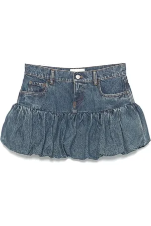 COPERNI Spódnice, Kobieta, Niebieski, S, Denim, Spódnica w kolorze indygo z kieszeniami