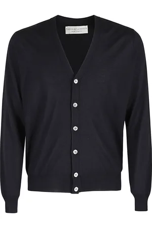FILIPPO DE LAURENTIIS Swetry, Mężczyzna, Niebieski, 3XL, Sweter z wełny merynosa