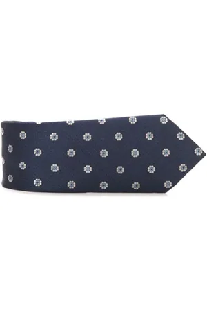 CANALI Akcesoria, Mężczyzna, Niebieski, ONE SIZE, Jedwabny krawat Fantasy Flowery