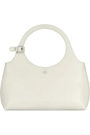 Courrèges Torebki, Kobieta, Biały, ONE SIZE, Skóra, Torebka Day z górnym uchwytem