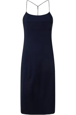 Calvin Klein Sukienki, Kobieta, Czarny, S, Sukienka Slip z odkrytymi plecami
