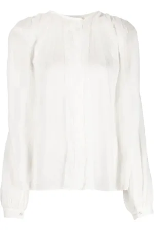 FORTE FORTE Bluzki, Kobieta, Beżowy, L, Bawełna, Bohemian Long Sleeve Shirt