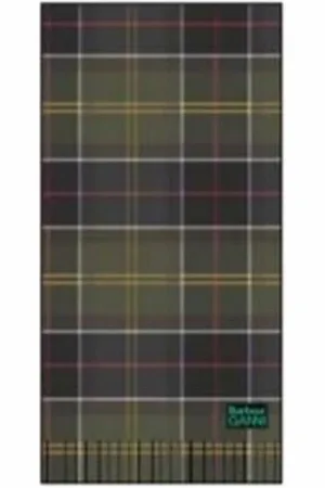 Ganni Akcesoria, Kobieta, Zielony, ONE SIZE, Wełna, Zimowy szal w kratę tartan