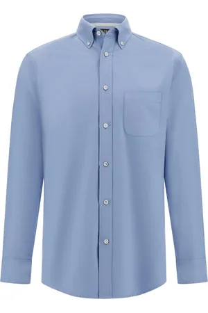 Boggi Milano Koszule, Mężczyzna, Niebieski, 3XL, Bawełna, Koszula Oxford z bawełny o regularnym kroju