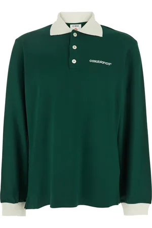 Casablanca Koszulki, Mężczyzna, Zielony, M, Bawełna, Zielona koszulka polo z logo