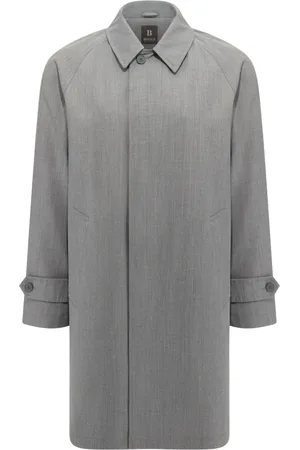 Boggi Milano Płaszcze, Mężczyzna, Szary, S, Wełna, B Travel Pea Coat
