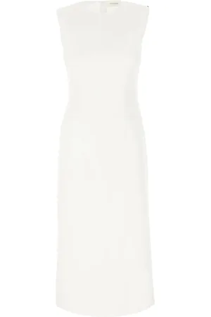 Sportmax Sukienki, Kobieta, Biały, M, Poliester, Sukienka Cariddi