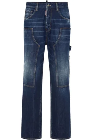 Dsquared2 Jeansy, Mężczyzna, Niebieski, M, Bawełna, Proste Jeansyy