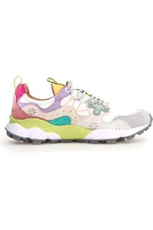 Flower Mountain Buty, Kobieta, Wielobarwność, 37 EU, Zamsz, Wielokolorowe Sneakersy z Chropowatą Podeszwą