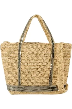 Vanessa Bruno Torebki, Kobieta, Beżowy, ONE SIZE, Torba na ramię Raphia w kolorze khaki