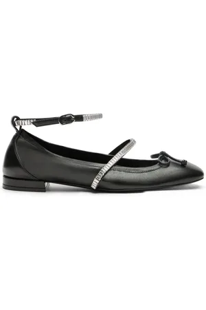 Stuart Weitzman Buty, Kobieta, Czarny, 36 1/2 EU, Skóra, Baletki Z Kryształkami