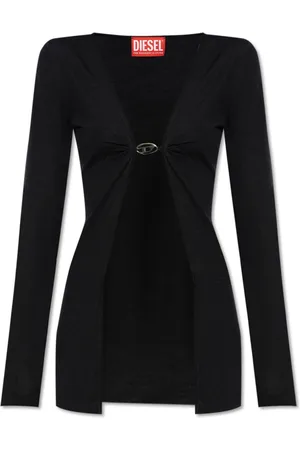 Diesel Swetry, Kobieta, Czarny, XS, Wełna, M-Pierry-Long Cardigan