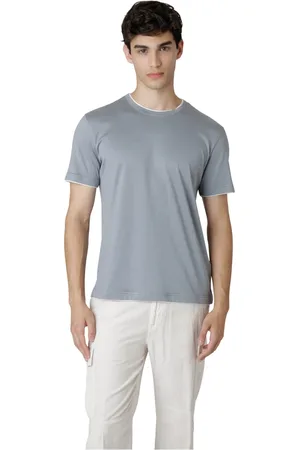 ELEVENTY Koszulki, Mężczyzna, Niebieski, S, Bawełna, Bawełniany T-shirt z okrągłym dekoltem