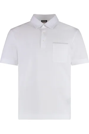 Ermenegildo Zegna Koszulki, Mężczyzna, Biały, M, Bawełna, Bawełniana koszulka polo z kieszenią z przodu