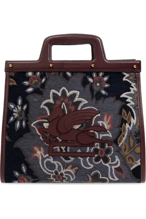 Etro Torebki, Kobieta, Wielobarwność, ONE SIZE, Denim, Love Trotter Medium Jacquard denim bag