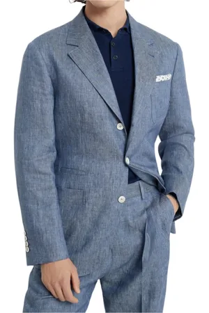 Brunello Cucinelli Kurtki, Mężczyzna, Niebieski, M, Denim, Rozkładana kurtka jeansowa