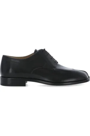 Maison Margiela Buty, Mężczyzna, Czarny, 43 EU, Skóra, Sznurowane buty Tabi Toe