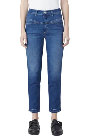 Closed Jeansy, Kobieta, Niebieski, XS, Denim, Denimowe Proste Jeansyy