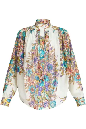 Etro Bluzki, Kobieta, Wielobarwność, S, Bawełna, Casualowa Koszula Bawełniana X0800