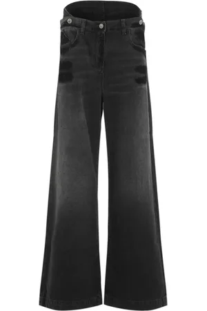 The Attico Jeansy, Kobieta, Czarny, W26, Denim, Szerokie Jeansyy