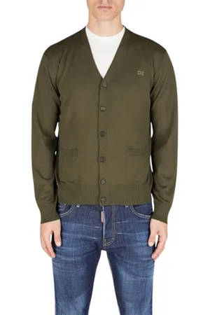 Dsquared2 Swetry, Mężczyzna, Zielony, L, Stylowy Kardigan