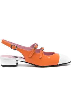Carel Buty, Kobieta, Pomarańczowy, 40 EU, Skóra, Pomarańczowo-morelowe sandały slingback