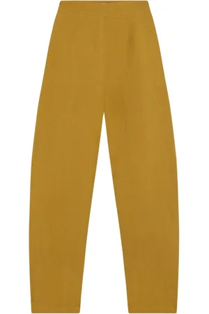 Cortana Spodnie, Kobieta, Żółty, 2XL, Wełna, Spodnie Dakota z Lnu i Wełny