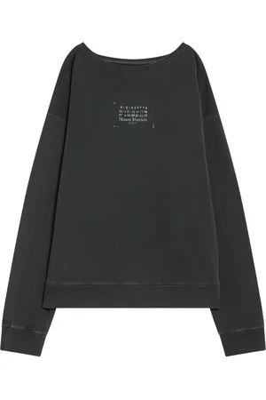 Maison Margiela Bluzy, Mężczyzna, Czarny, L, Bawełna, Bluza Crewneck