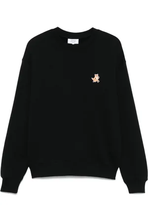Maison Kitsuné Bluzy, Mężczyzna, Czarny, XL, Bawełna, Bluza dresowa z naszywką logo Speedy Fox