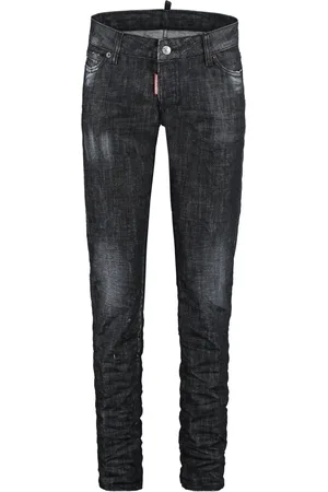Dsquared2 Jeansy, Kobieta, Czarny, 3XS, Bawełna, Jeansyy 5-kieszeniowe z efektem zniszczeń