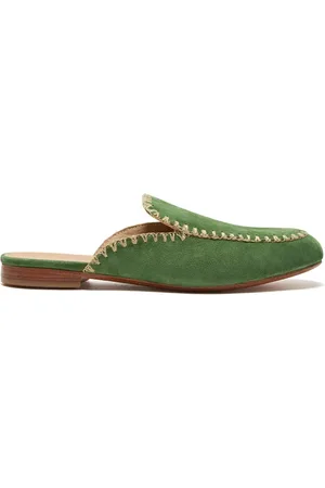 Maliparmi Buty, Kobieta, Zielony, 39 EU, Zamsz, Mokasynyy ZE Skóry I Raffii