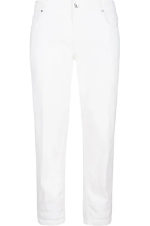 ELEVENTY Jeansy, Mężczyzna, Biały, W29, Denim, Denimowe spodnie 5-kieszeniowe