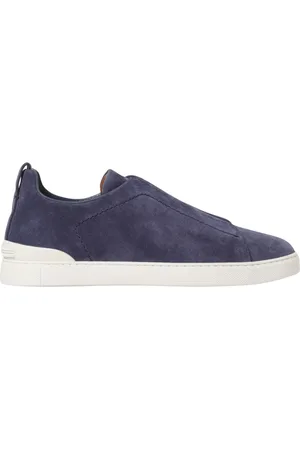 Ermenegildo Zegna Buty, Mężczyzna, Niebieski, 42 EU, Skóra, Sneakersy Low Top