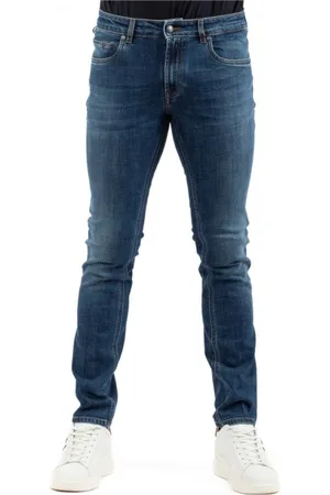FAY Jeansy, Mężczyzna, Niebieski, W31, Denim, Jeansyy Slim-fit Denim