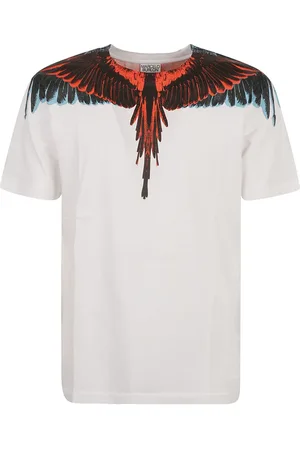 MARCELO BURLON Koszulki, Mężczyzna, Biały, S, Bawełna, Koszulka Icon Wings Regular T-Shirt