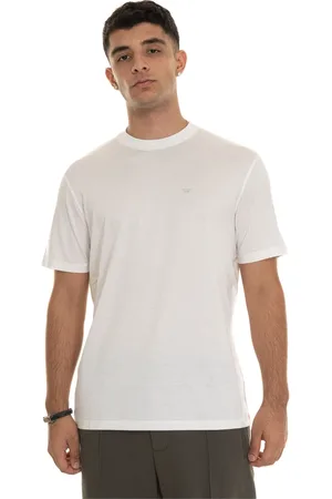 Emporio Armani Koszulki, Mężczyzna, Biały, XL, Bawełna, T-shirt z logo
