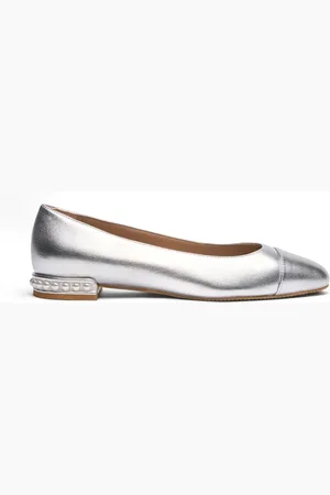 Stuart Weitzman Buty, Kobieta, Szary, 39 EU, Baletki Z Perłami
