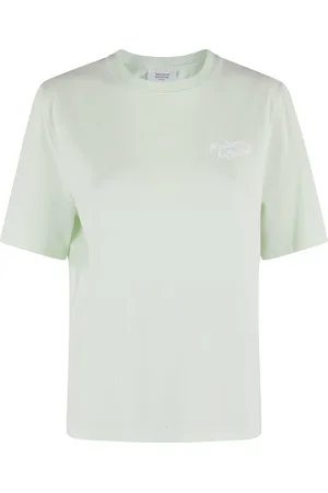 Maison Kitsuné Koszulki, Kobieta, Zielony, S, Mint Comfort Tee Shirt
