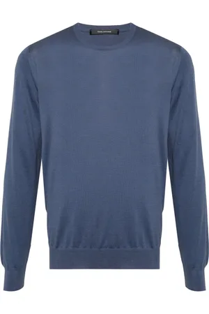 TAGLIATORE Swetry, Mężczyzna, Niebieski, 2XL, Bawełna, Sweter Maglia