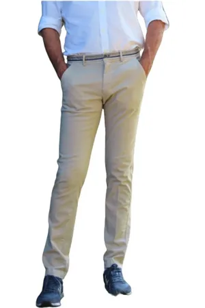 Masons Spodnie, Mężczyzna, Beżowy, XS, Bawełna, Spodnie Chino Torino